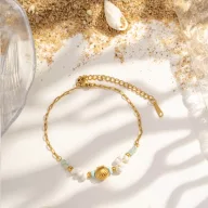 Cosmos beach vibe karkötő - Gold Shell