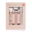 Petit Monkey Woodland rózsaszín 3 részes fém evőeszköz készlet díszdobozban
