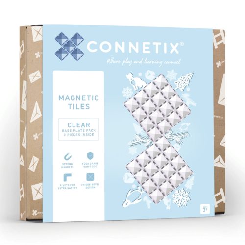 CONNETIX Clear 2 db-os építőlap - Átlátszó