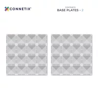 CONNETIX Clear 2 db-os építőlap - Átlátszó
