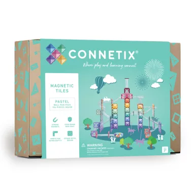 CONNETIX Pastel golyópálya 106 db