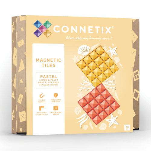 CONNETIX 2 db-os építőlap - Barack/Sárga