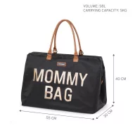 Childhome pelenkázó táska - Mommy bag - Black-Gold