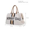 Childhome "Mommy Bag" Táska - Fehér Csíkos Arany/Fekete-Kifutó termék!