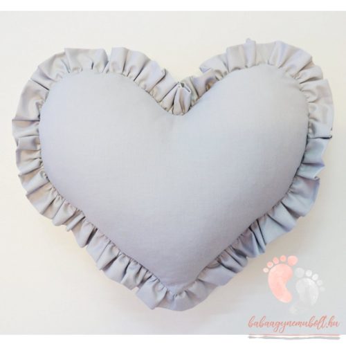 Pastell szív alakú párna - Szürke
