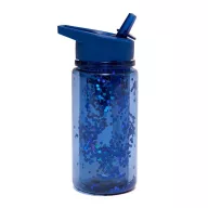 Petit monkey szívószálas kulacs glitter 300ml - Kék