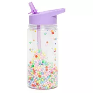   Petit monkey szívószálas kulacs macaron pops 300 ml - Lila