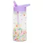 Petit Monkey Macaron Pops lila szívószálas kulacs 300 ml-es méretben, felhajtott lila szívókával