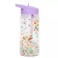   Petit monkey szívószálas kulacs macaron pops 300 ml - Lila