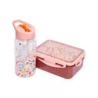   Petit monkey szívószálas kulacs macaron pops 300 ml - Korall