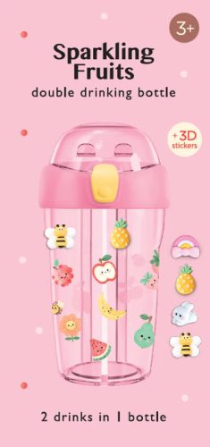 Petit Monkey dupla íz kulacs 430 ml - Sparkling fruits