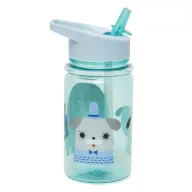 Petit monkey szívószálas kulacs 380 ml - Kék