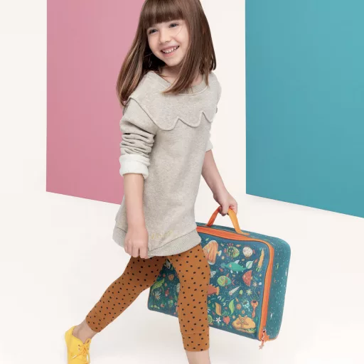 Djeco Kis textil bőrönd - Vicces halak - Fishes suitcase