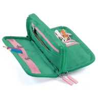   Djeco Tolltartó két rekesszel sok zsebbel - Virág - Fleur stationery kits