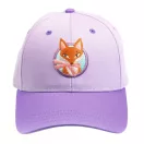 Djeco baseball sapka hímzett róka mintával, elegáns kék színben