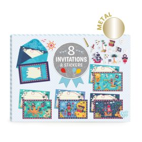 Djeco Meghívó készlet - Kalóz parti - All aboard!