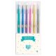 Djeco Zselés toll készlet - 6 gliteres színben - 6 glitter gel pens