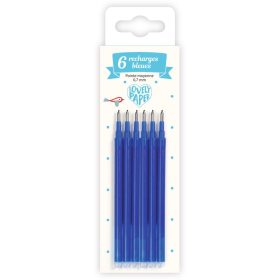   Djeco Tollbetét - Kék, 6 db-os - Set of 6 blue refills - medium point