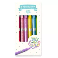   Djeco Kontúrtoll készlet - Ezüst, 6 db-os - 6 silver outline pens