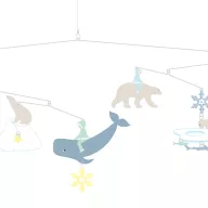   Djeco Szélmobil függődísz - Jegesmedvék - Polar bears (FSC)
