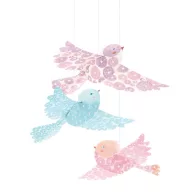   Djeco 3D-s függödísz - Csillámló madarak - Glitter birds
