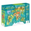 Dodo Toys mágneses puzzle - Állatok világtérképe