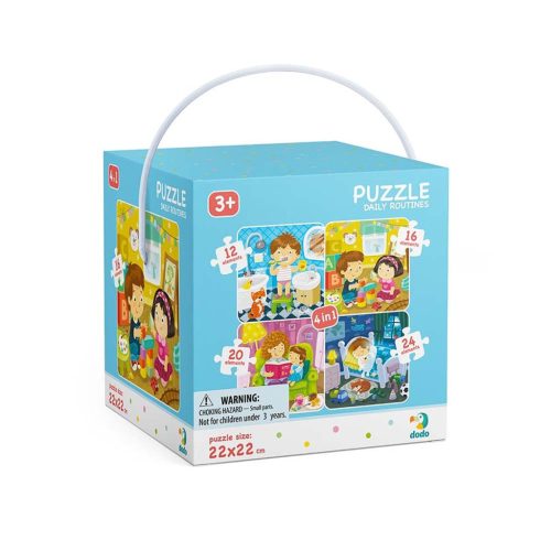 Dodo Toys 4 az 1-ben puzzle - Napi tevékenységek