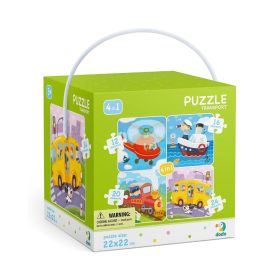 Dodo Toys 4 az 1-ben puzzle - Járművek