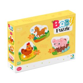 Dodo Toys 3 az 1-ben puzzle - A farmon