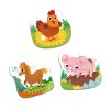 Dodo Toys 3 az 1-ben puzzle - A farmon