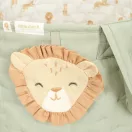 Little Dutch Safari Leo zöld steppelt kerek tároló kosár oroszlán rátéttel