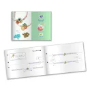 Djeco Páros virágok ékszerkészítő készlet doboza virágos és gyöngyös mintákkal