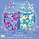 Djeco ékszerkészítő készlet páros kék tiarával, díszítőelemekkel
