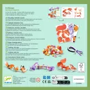 Djeco Cuki állatok fűzős fa játék színes figurákkal és zsinórokkal