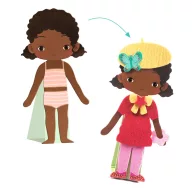   Djeco Papírbaba öltöztető - Fiúk-lányok - Soft dress-up
