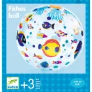 Djeco Fishes felfújható labda 35 cm-es átmérővel és színes halacskás mintával