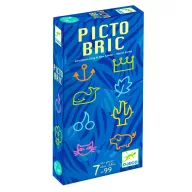 Djeco Picto Bric Képtelen képek társasjáték kék színű, mintás doboza színes ikonokkal