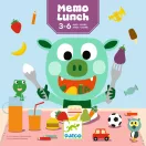 Djeco Memo Lunch memóriajáték doboza éhes zöld szörnyeteggel és ételekkel