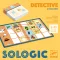 Djeco Detective Sologic logikai játék színes állatfigurás táblával és feladványkártyákkal
