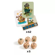 Djeco Kalóz kockázat társasjáték Pirates 'n' Dice illusztrált doboza