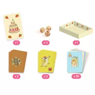 Djeco Kockacukor Sugarcake társasjáték illusztrált doboza zöld és rózsaszín színekben