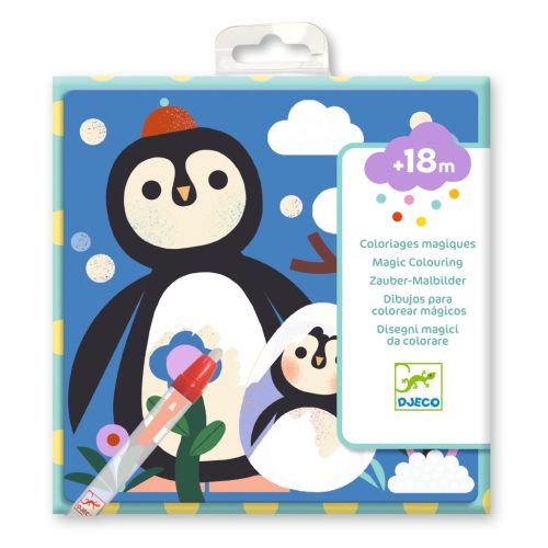 Djeco Vízzel színező készlet - Kukucs! Állatbébik a világ tájairól - Peekaboo! Baby animals around the world