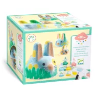 Djeco Ujjfestés 3 nyuszi 3D-ben Bunny Trio doboz és tartozékok