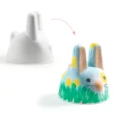 Djeco Ujjfestés 3 nyuszi 3D-ben Bunny Trio kreatív készlet doboza