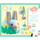 Djeco Ujjfestés 3 nyuszi 3D-ben Bunny Trio kreatív készlet doboza