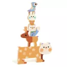 Djeco Woody Stack fa formaillesztő és formaberakó állatos mintával