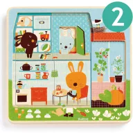 DJECO Képkirakó - Nyuszkó háza - Rabbit cottage
