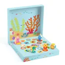 Djeco Ludo Sea lépegetős társasjáték fa csikóhal és polip bábukkal és dobókockával