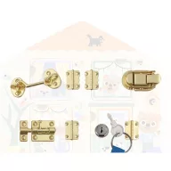 Djeco Cabanalock ügyesítő játék színes zárakkal és reteszekkel
