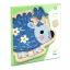 Djeco Puzzlo Kipic 9 darabos fa puzzle zöld színű doboza kék süni mintával